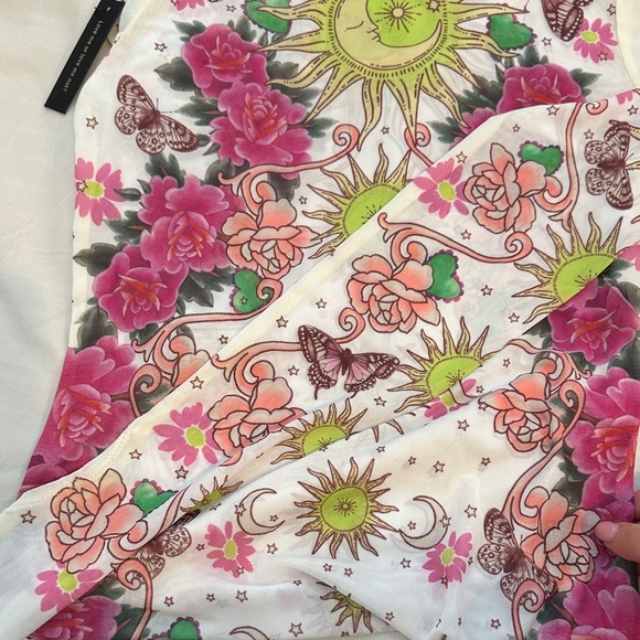 AFRM Floral and Sun Mesh Turtleneck - Picture 3 of 4